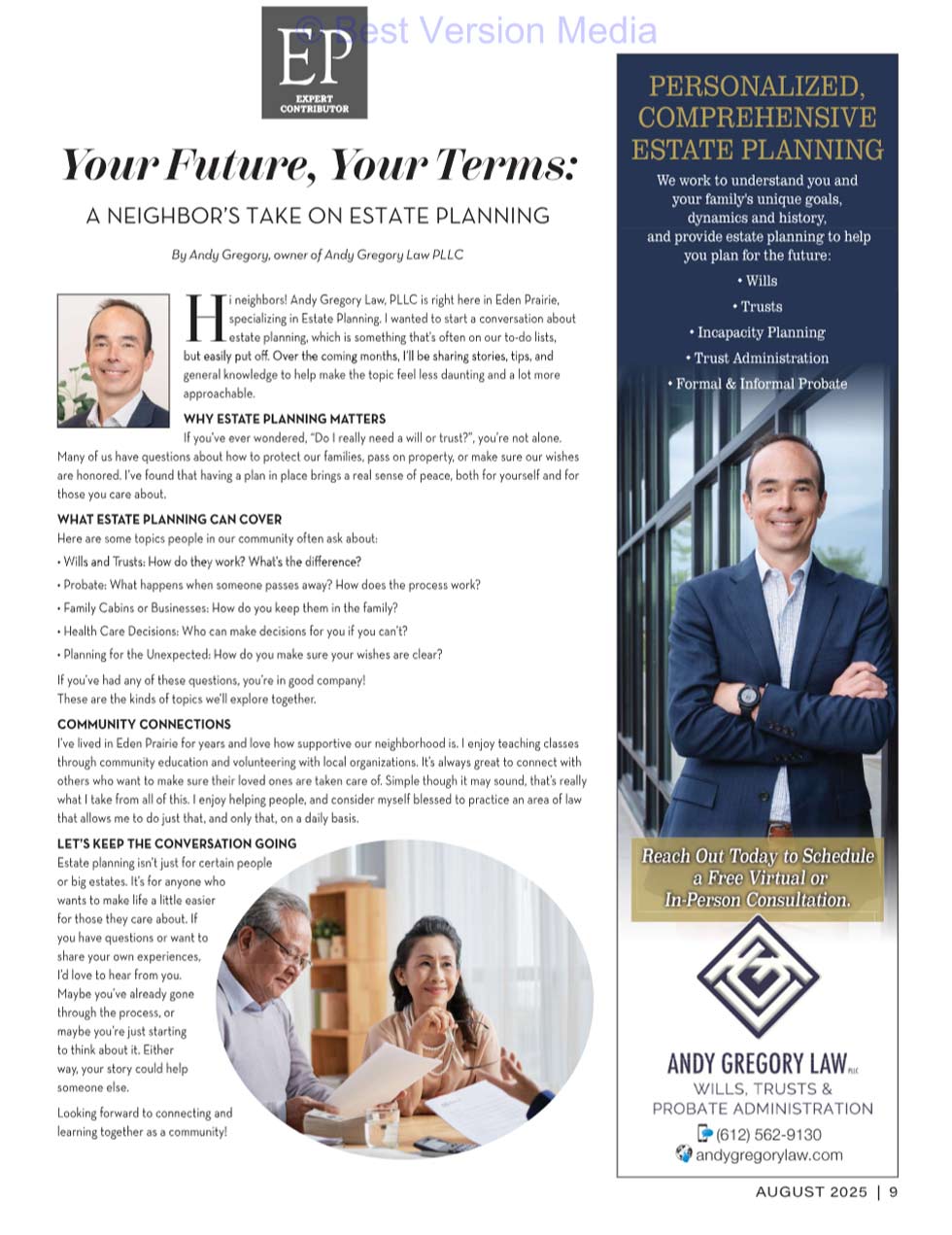 Your Future, Your Terms: A neighbor's take on Estate Planning 